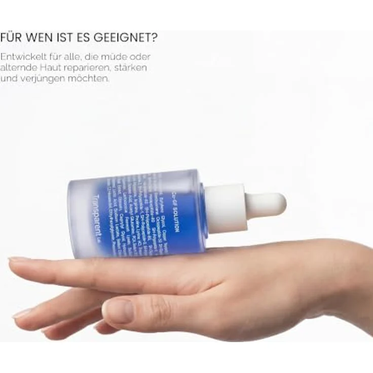 Transparent Lab Cu-GF-Lösung, Anti-Aging-Serum mit 1% Kupferpeptiden und 5% Wachstumsfaktoren, 30 ml – Bild 2