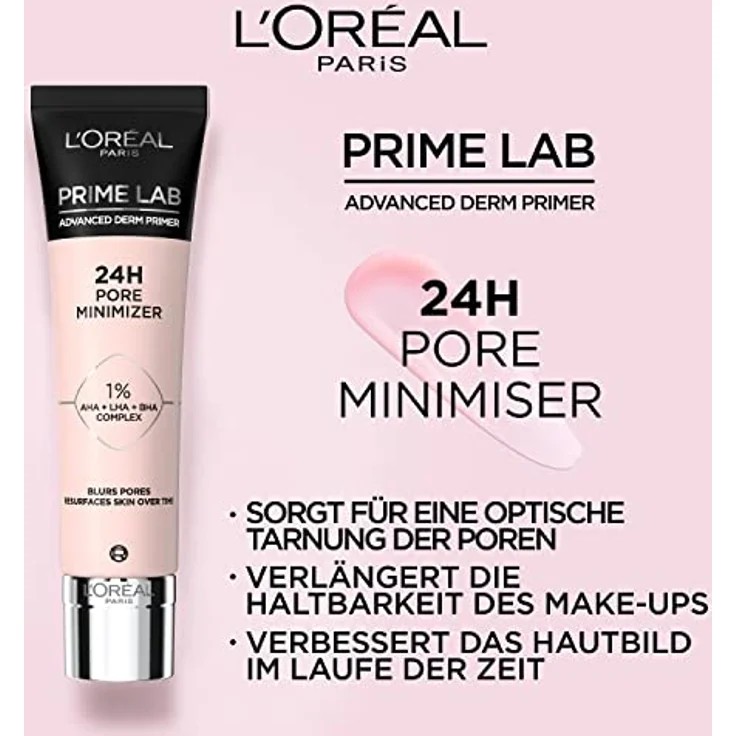 L’Oréal Paris Prime Lab 24H Pore Minimizer, Make-up Primer zur Hautstraffung und Porenverfeinerung, 30 ml – Bild 2