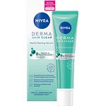 NIVEA Derma Skin Clear Nacht Peeling Serum (40 ml), Anti Pickel Serum für ein sichtbar verbessertes Hautbild, reinigendes und hautbildverfeinerndes BHA & AHA Peeling mit Niacinamid