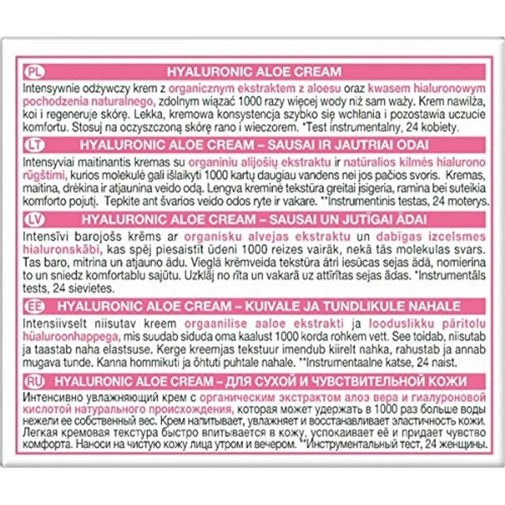 Garnier Haut Naturals Hyaluronic Aloe Cream, leichte Pflegecreme für trockene und empfindliche Haut, 50ml – Bild 4