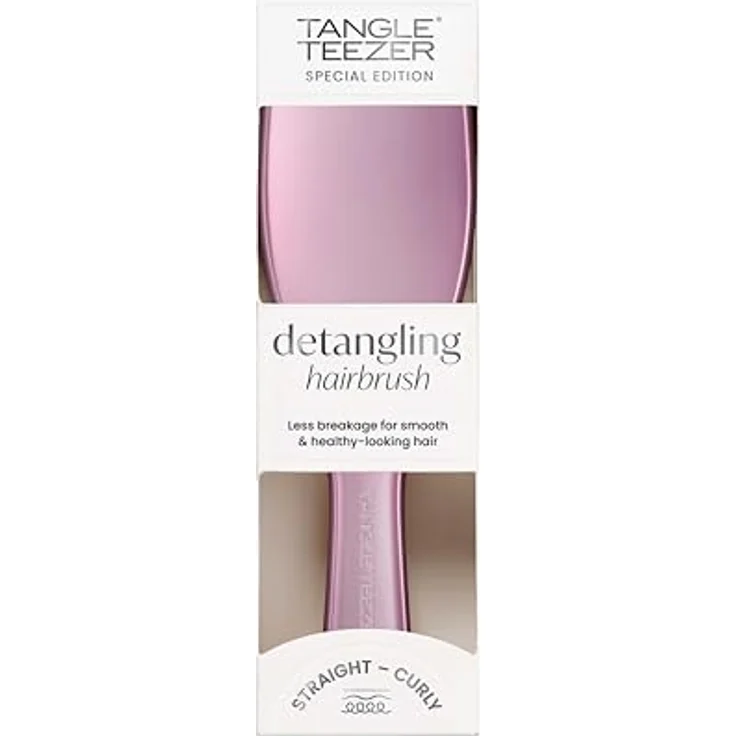 Tangle Teezer The Ultimate Detangler Chrom-Haarbürste, für nasses und trockenes Haar, entwirrt alle Haartypen, reduziert Haarbruch, beseitigt Knoten, zweistufige Zähne und bequemer Griff, – Bild 2