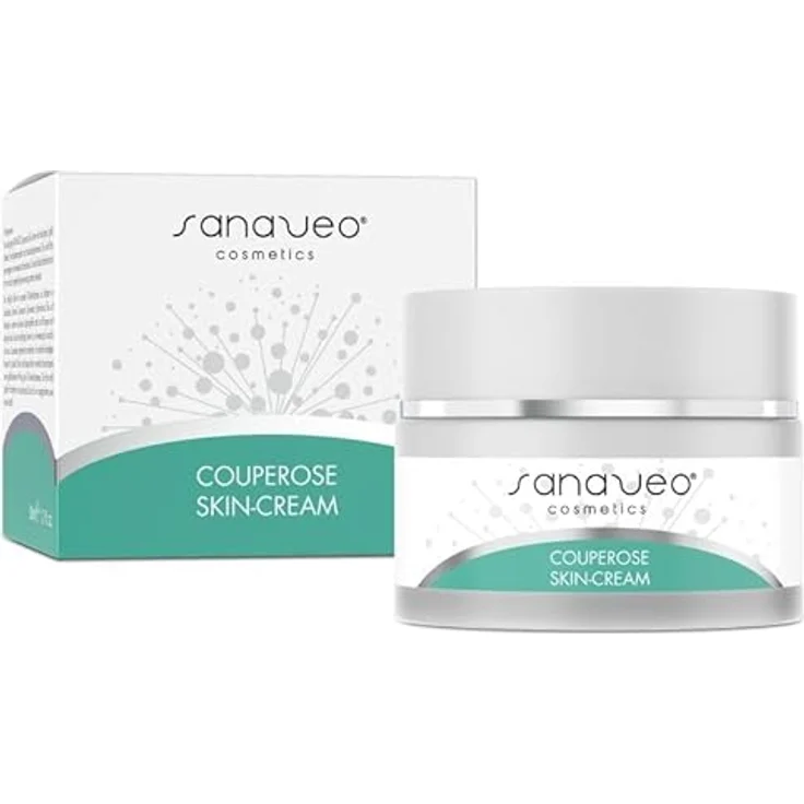 Prontomed Sanaveo Couperose Creme 50ml - Beruhigender Balsam für empfindliche Haut mit 7-Kräuter-Komplex zur Reduktion von Rötungen und sichtbaren Äderchen – Bild 1