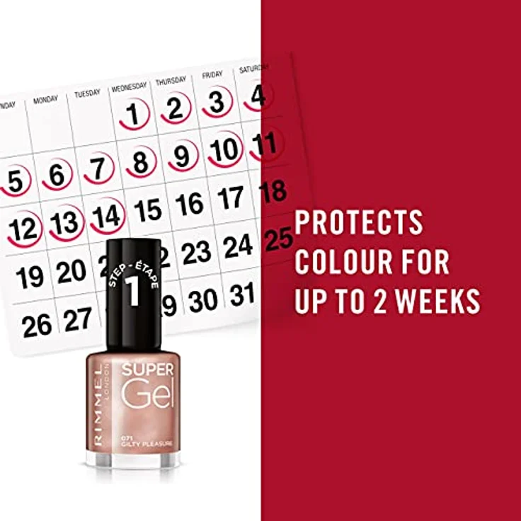 Rimmel London Super Gel By Kate STEP1 Nagellack 12 ml Farbton 071 Guilty Pleasure – Bild 6