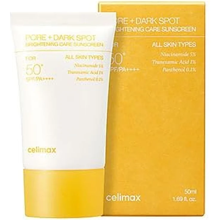 celimax Pore + Dark Spot Brightening Care Sunscreen, Duftstofffrei, Öl- und Parabenfrei, 50 ml – Bild 2