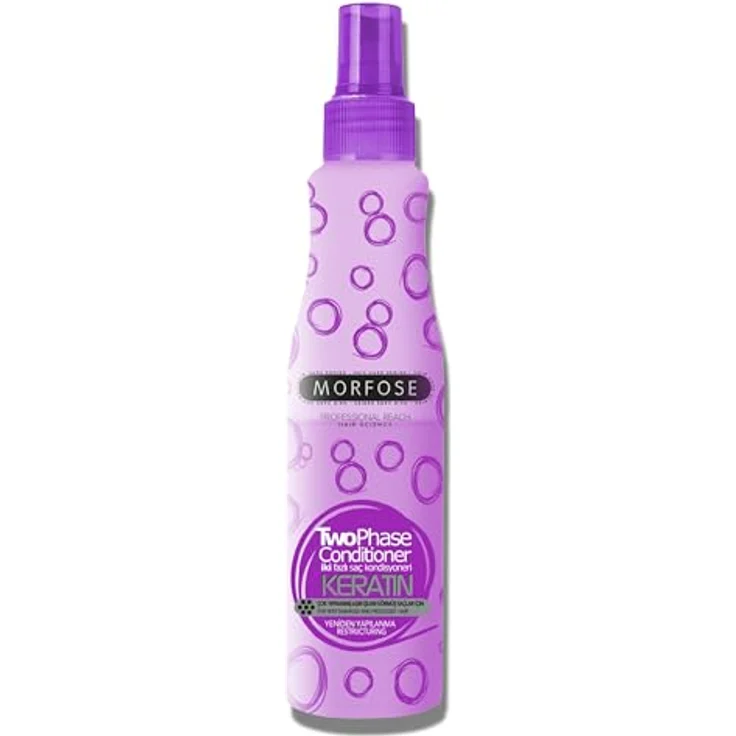 MORFOSE Keratin 2 Phase Conditioner Spray 220ml - Haarpflegespülung für stark geschädigtes und überstrapaziertes Haar - Umstrukturierung, Nährend, entwirrend, Hitzeschutz – Bild 1
