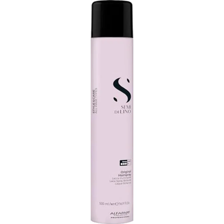 Alfaparf Milano Semi Di Lino Style&Care Original Hairspray 500ml, glänzendes Haarspray mit starkem Halt
