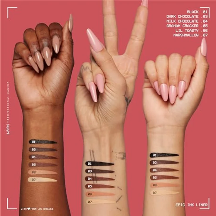 NYX Professional Makeup Epic Ink Liner, Eyeliner 1 ml, vegan, wasserfest, Farbe: Milk Chocolate – Bild 3