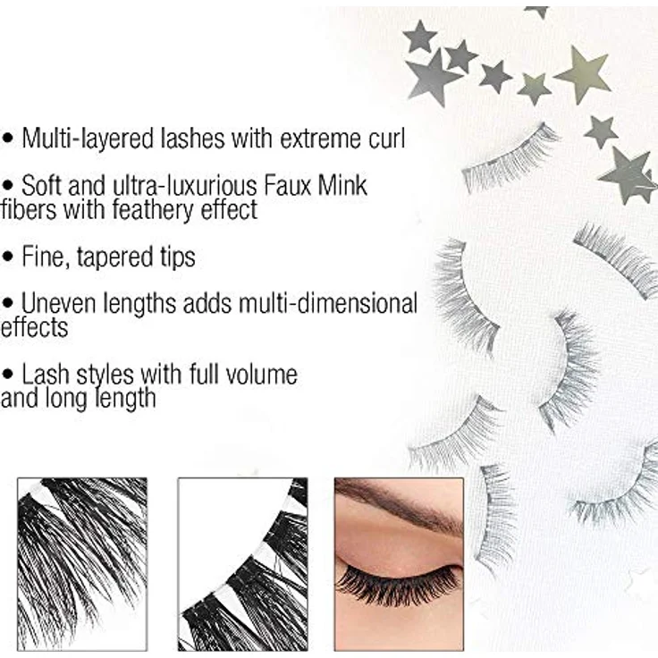 Ardell 3D Faux Mink 860 Mehrschichtige falsche Wimpern 1 St. Farbton Black – Bild 6