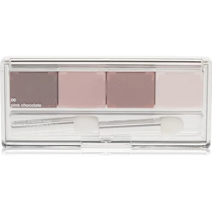 Clinique All About Shadow™ Quad Lidschattenpalette, Farbton Pink Chocolate, 3,3 g, mit gleichmäßiger Farbabdeckung und Glitzereffekt, ophthalmologisch getestet – Bild 1