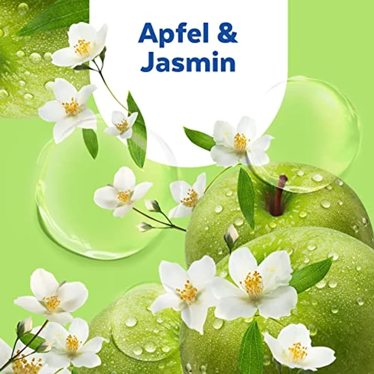 Sagrotan Handseife Grüner Apfel und Jasminblüte – Hygienische Flüssigseife – 1 x 250 ml Seifenspender – Bild 4