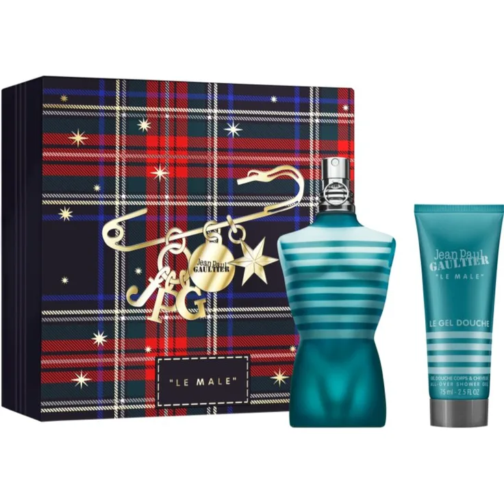 Jean Paul Gaultier Le Male Geschenkset, Herren-Duftset mit 125 ml Eau de Toilette und 75 ml Duschgel