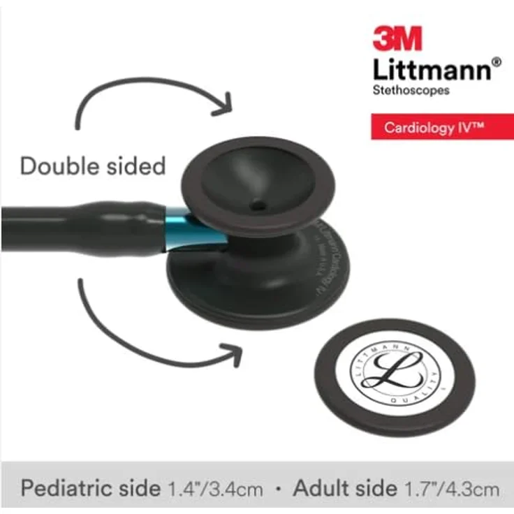 Littmann Cardiology IV Diagnostic Stethoskop Black Edition blauer Schlauchanschluss 1 Stück - Preisvergleich – Bild 5