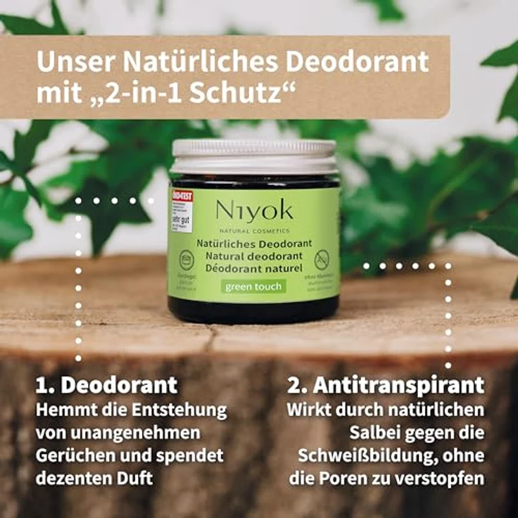 Niyok Niyok Deodorant - 2in1 Kokos 40ml Deodorant Creme 40 ml – Bild 6