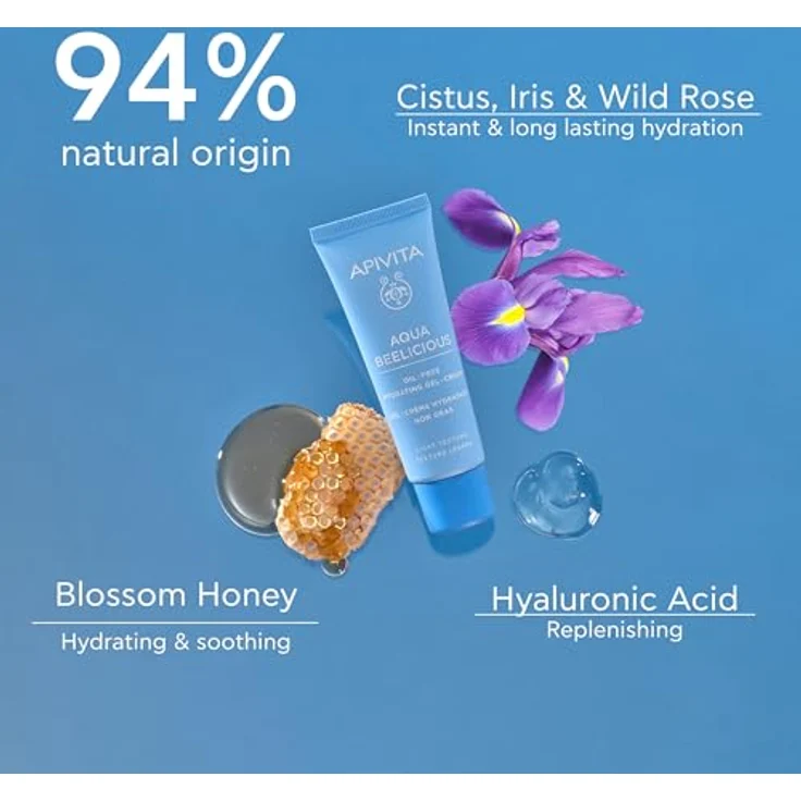 Apivita Aqua Beelicious Oil Free Hydrating Gel Cream Creme, 40 ml - Pflegende Gesichtscreme – Bild 4