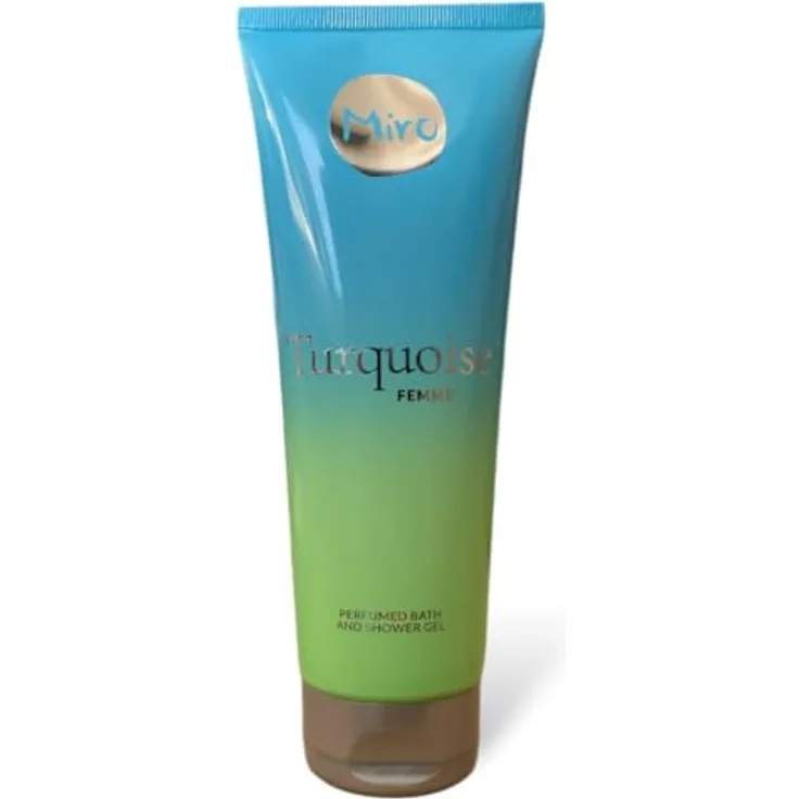 Miro Tourquoise Femme Parfümiertes Dusch- und Badegel, Erfrischendes Duschgel, 200 ml