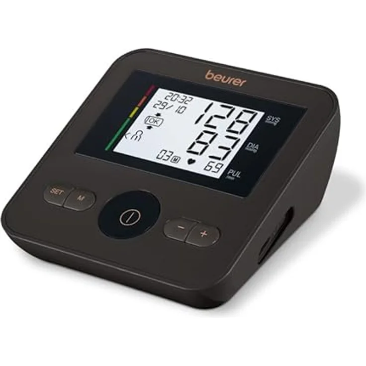 BEURER Oberarm-Blutdruckmessgerät BM 27 Limited Edition, Blutdruck- und Pulsmessung am Oberarm, mit Risiko-Indikator, USB-C-Anschluss, schwarz – Bild 3
