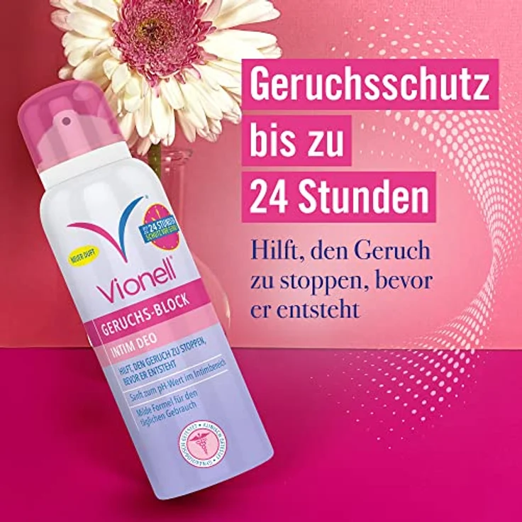 Vionell Intim Deo Geruchs-Block, 125ml, sanft für den Intimbereich, 24 Stunden Wirkung – Bild 2