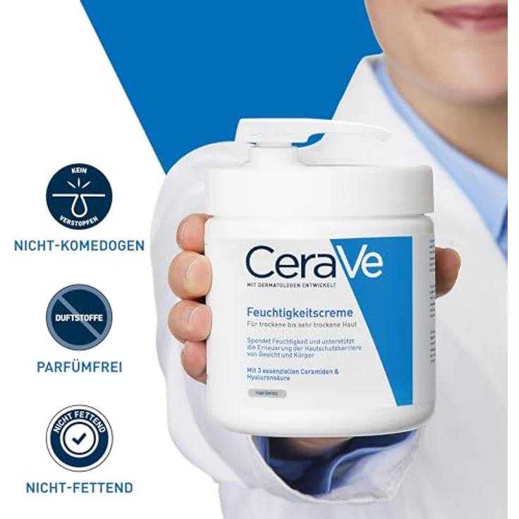 CeraVe Feuchtigkeitscreme Mit Pumpspender Bodylotion 454 g – Bild 3