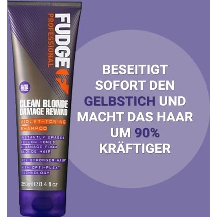 Fudge Clean Blonde Damage Rewind Viollett Toning Shampoo 1000 ml – Bild 3