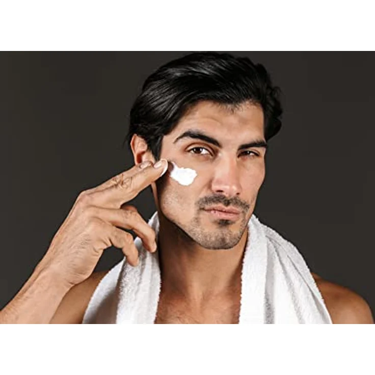 GREENDOOR Nachtcreme für Männer 50ml vegan mit Bio Hanfsamenöl & Ginseng, nicht fettend, schützt vor Umwelteinflüssen, Naturkosmetik Hautregenerierung in Violett-Glastiegel – Bild 3