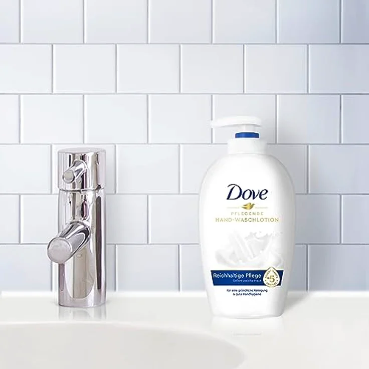 Dove Pflegende Hand-Waschlotion für trockene Hände Pumpspender mit ? Feuchtigkeitscreme 6er Pack 6 x 250 ml für Trockene Haut geeignet – Bild 4