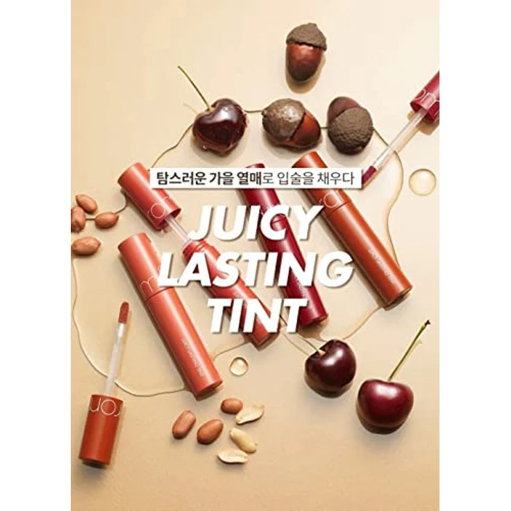 rom&nd Juicy Lasting Lipgloss Farbton 13 Eat Dotori, hochpigmentiert, 5,5 g, langanhaltend und feuchtigkeitsspendend – Bild 7