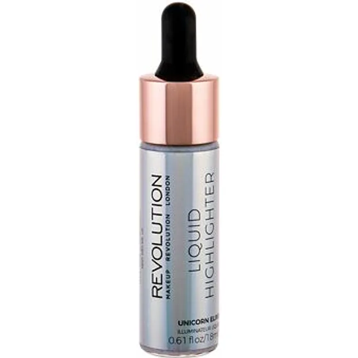 Makeup Revolution London Liquid Highlighter Flüssig-Highlighter mit Tropfer 18 ml Farbton Unicorn Elixir