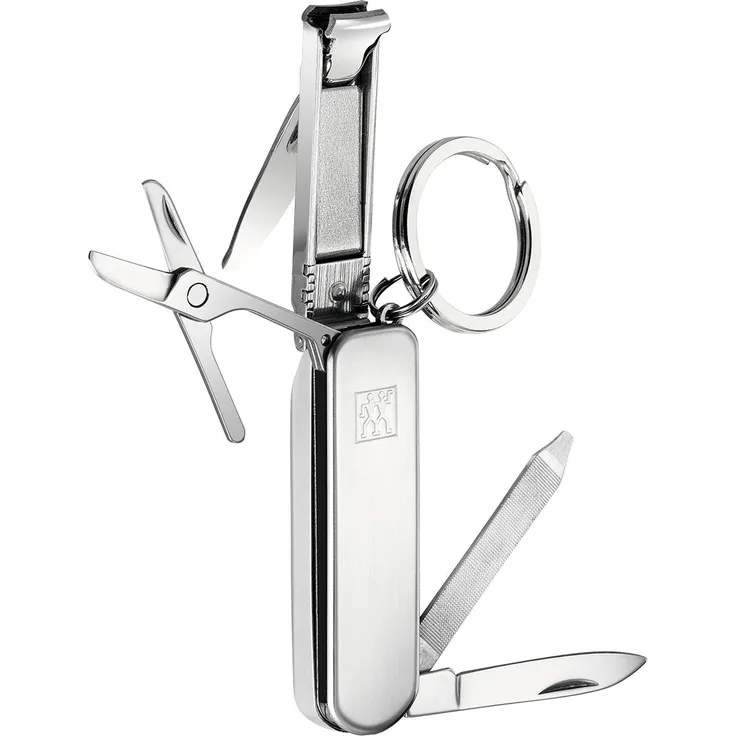 Zwilling Multi-Tool Maniküre Pedikte Nagelschere Nagelknipser Nagelfeile Schlüsselanhänger Reise Edelstahl 60 mm rot 42450-001-0