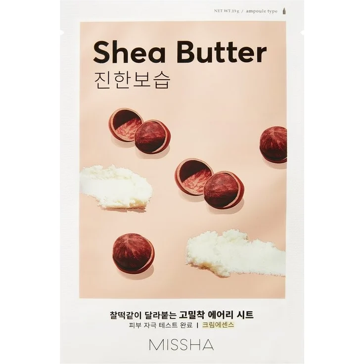 Missha Airy Fit Sheet Mask Shea Butter Gesichtsmaske 1 Stück, für Damen und Herren – Bild 1
