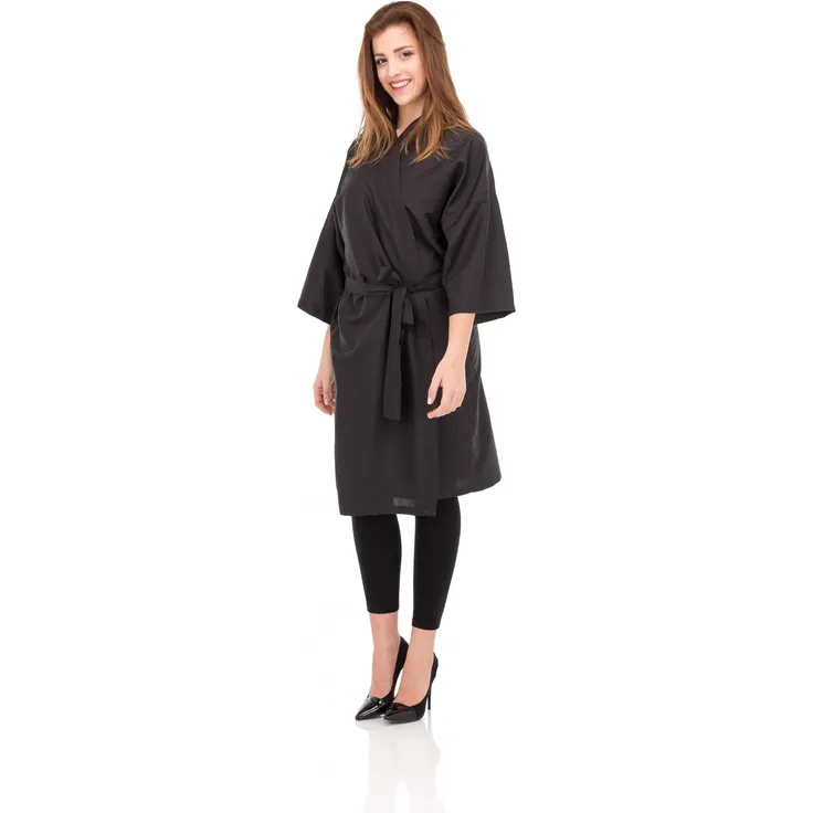 XanitaliaPro Kimono Haarschneideumhang in Schwarz