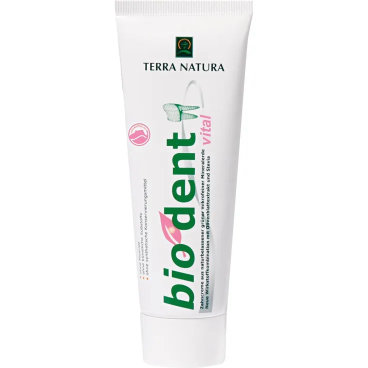 Terra Natura Biodent Stevia Vital 75 ml, für saubere & gesunde Zähne