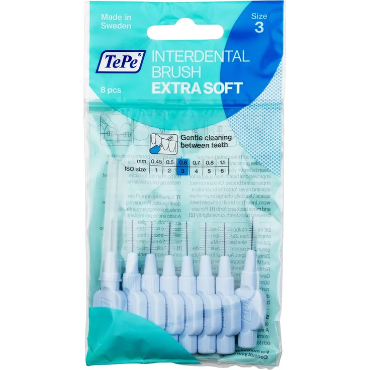 TePe Interdentalbürste extra soft blau 1er Pack 1 x 8 Stück Interdentalbürsten
