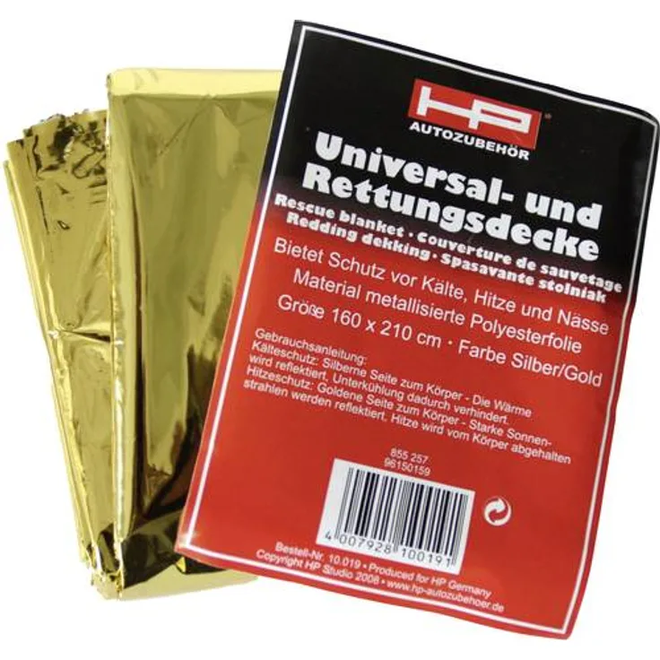 HP Autozubehör 10019 Rettungsdecke (L x B) 210cm x 160cm