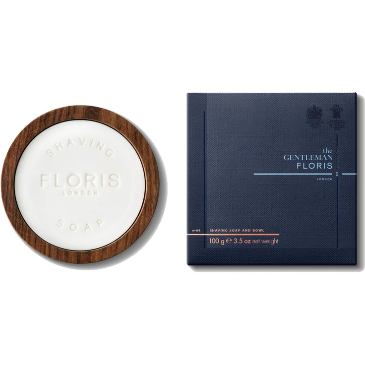 Floris London No. 89 Rasierseife in einer Holzschale 100 g – Bild 1