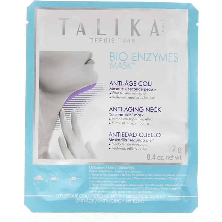 Talika Face Bio Enzymes Mask Anti-Aging Neck Second Skin Mask Maske Anti-Aging 12 g, Wirkung: Anti-Aging,