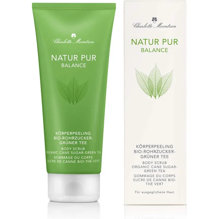 Charlotte Meentzen Natur Pur Balance Körperpeeling Bio-Rohrzucker-Grüner Tee 200 ml