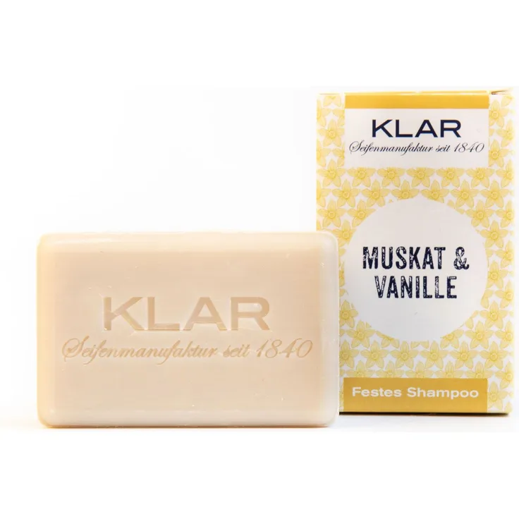Klar Seifen Festes Shampoo Muskat & Vanille