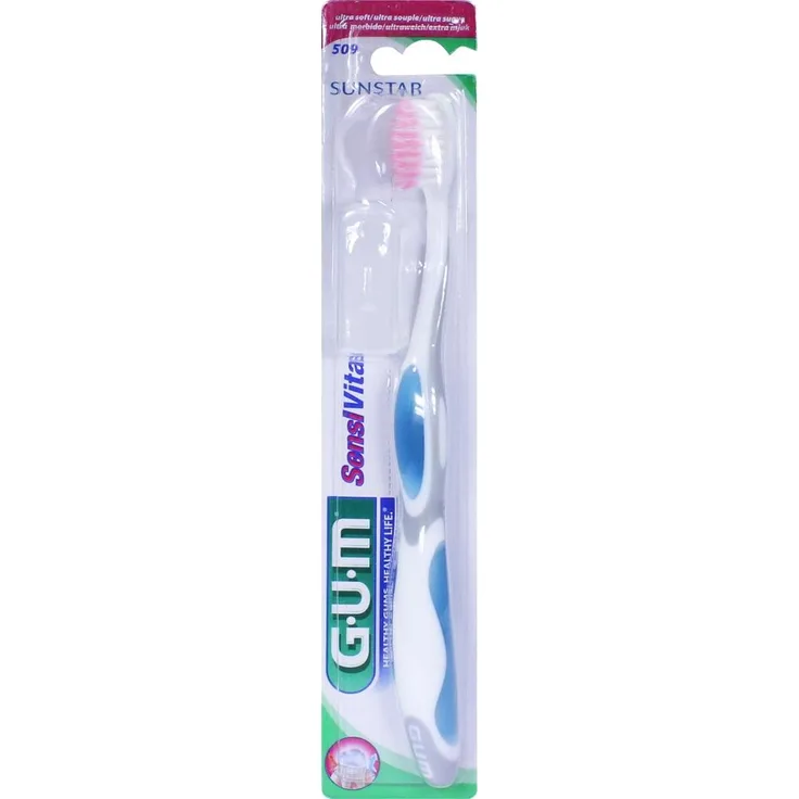 G U M Sensivital Brosse à dents, mit Mikro-Borsten, Sanft zum Zahnfleisch