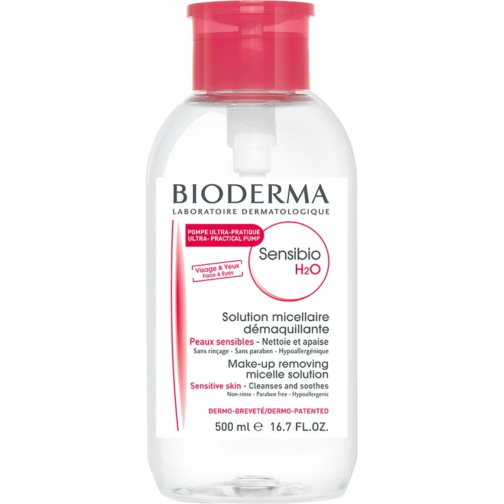 Bioderma Sensibio H2O Solution Micellaire Lotion 500 ml, für empfindliche Haut geeignet – Bild 1
