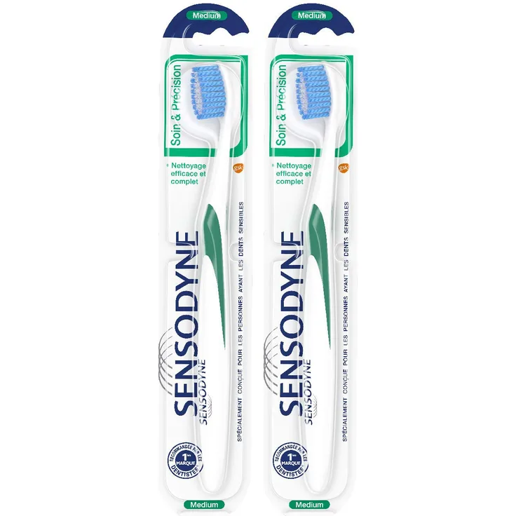 Sensodyne Zahnbürste,Pflege & Präzision, für sensible Zähne, Medium sortiert 