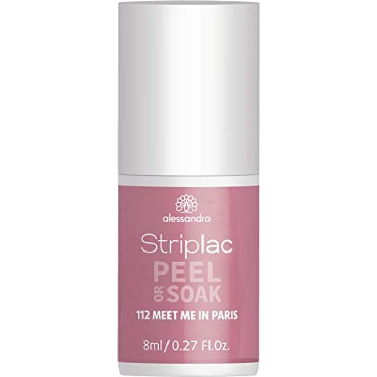Alessandro Striplac Peel or Soak 112 Meet me in Paris 8 ml, Farbton: Rosa – Bild 1
