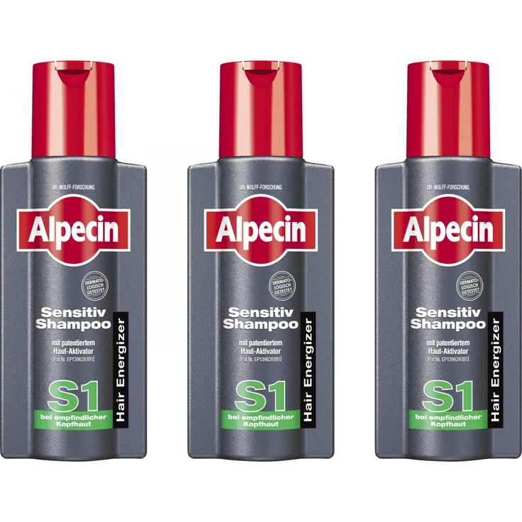 Alpecin Sensitiv Shampoo S1 3 x 250 ml Wirkung: Pflege