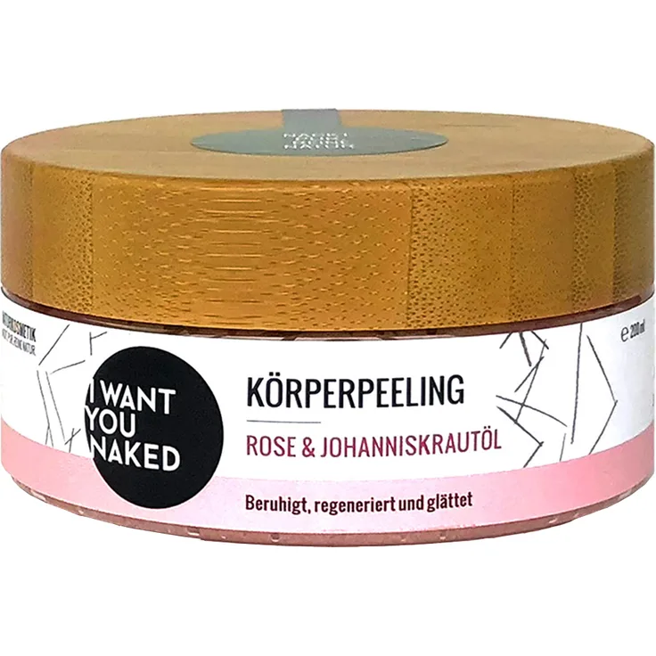 I want you naked Körperpeeling Rose & Johanniskraut-Öl 200 ml