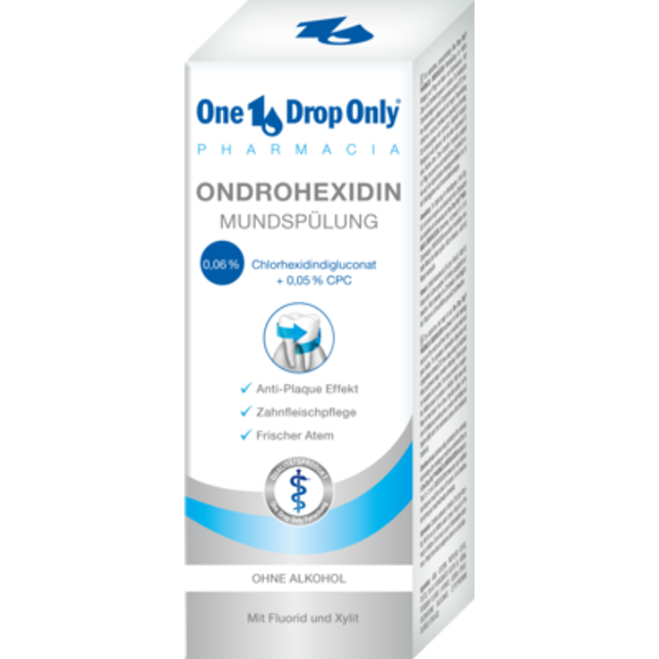 One Drop Only Pharmacia Ondrohexidin Mundspülung 250 ml, hilft, Zähne und Zahnfleisch gesund zu erhalten
