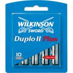 Wilkinson Sword Duplo II Plus Rasierklingen für Herren Rasierer mit Aloe Vera Strip, 10 St