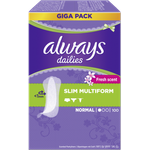Always Dailies Slipeinlage Slim Multiform Fresh Gigapack 1 mm dünn tägliche Frische für alle Slipformen geeignet 100 Stück - Preisvergleich