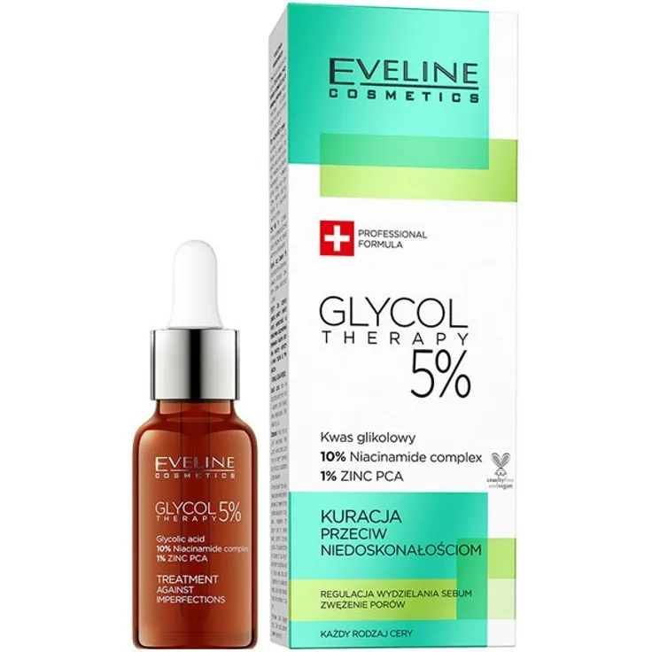Eveline Glycol Therapy Behandlung Gegen Unvollkommenheiten 5% 18 ml mit pflegender Wirkung