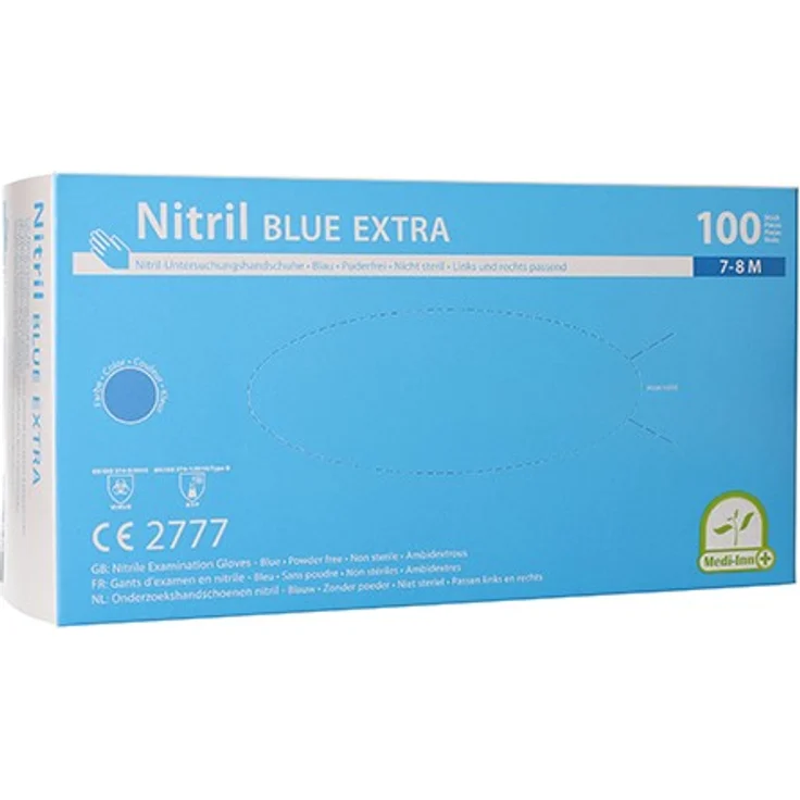 Medi-Inn 100 Handschuhe Nitril puderfrei blau Blue Extra Größe M