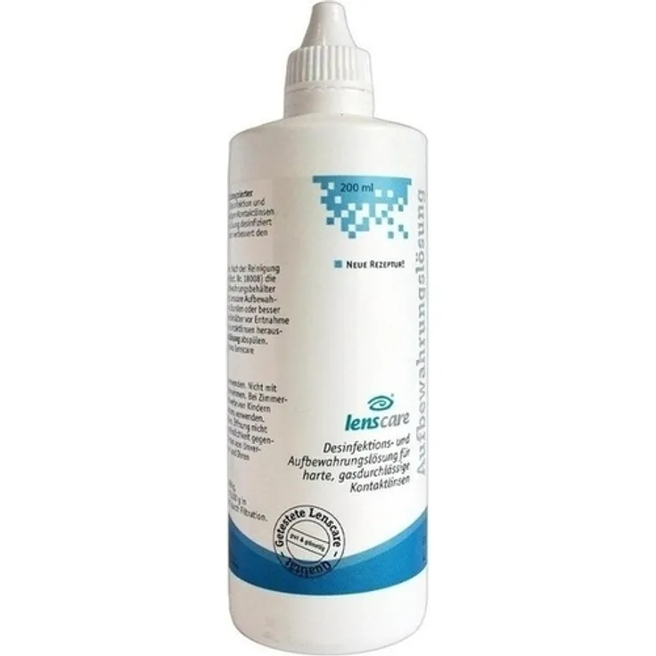 LENSCARE Aufbewahrungslösung für harte Linsen 200 ml All-in-One-Lösung zur Reinigung, Desinfektion & Aufbewahrung