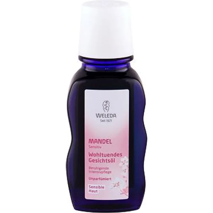 Weleda Gesichtspflege Almond Soothing gesichtsöl für Empfindliche Haut 50 ml, mit pflegender Wirkung 